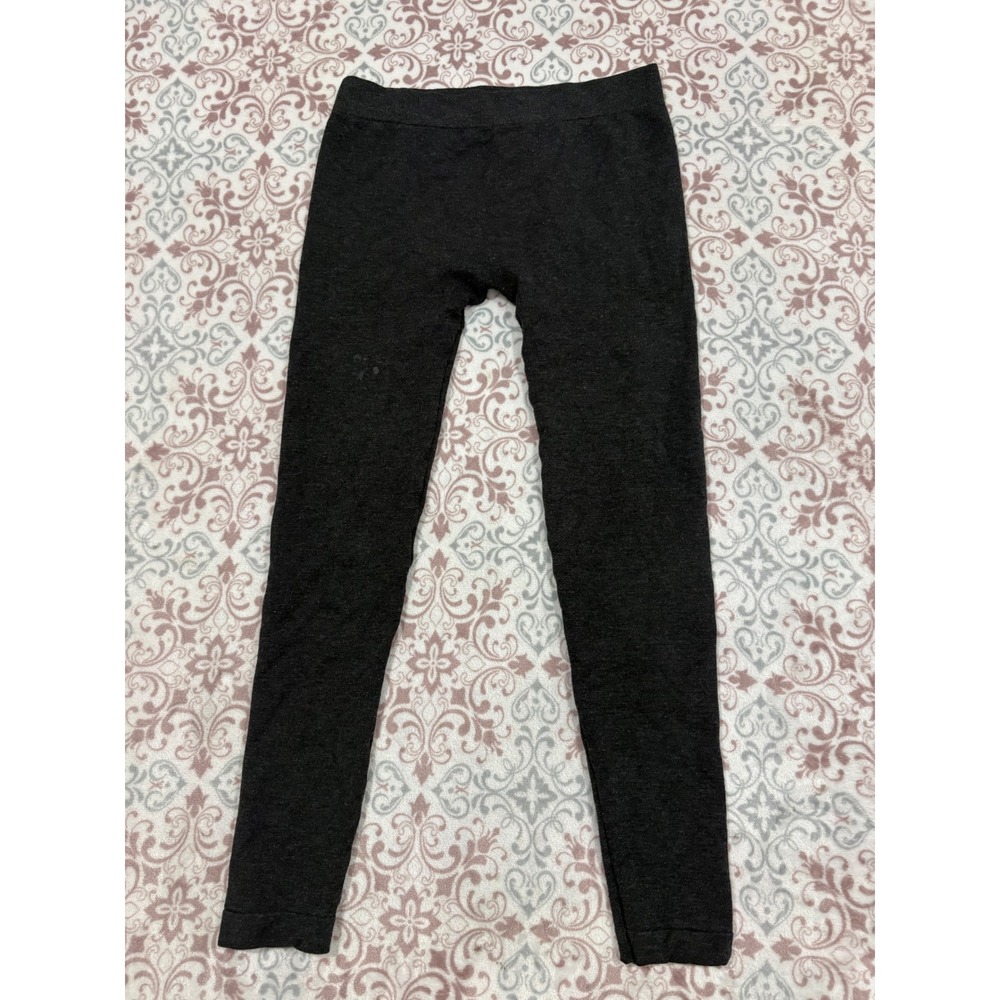 Just One Womens Charcoal Gray Stretch Knit Leggings Size Large RN124027